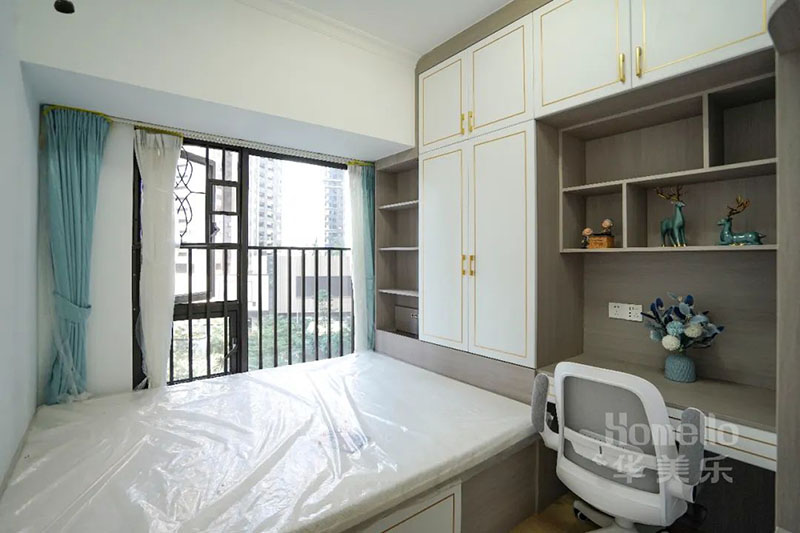 108㎡三居，打造大橫廳柜墻，細化臥室布局，全屋功能性拉滿